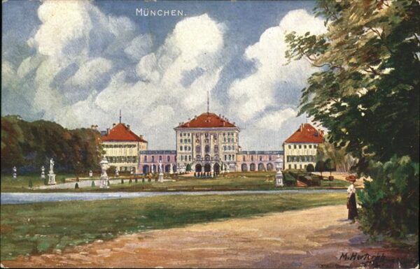 Muenchen Schloss Nymphenburg Park Künstlerkarte