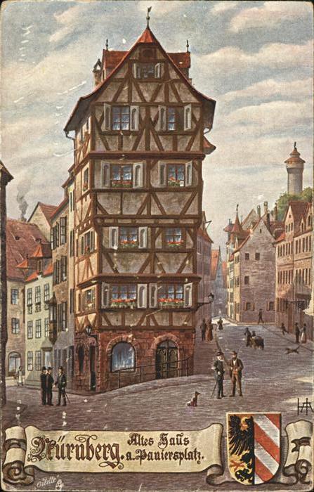 Verlag Tucks Oilette Nr. 662 B Nürnberg Haus am Paniersplatz