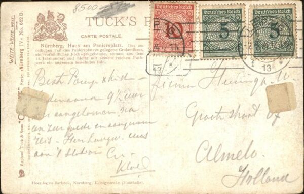 Verlag Tucks Oilette Nr. 662 B Nürnberg Haus am Paniersplatz – Bild 2