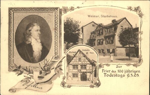 Schiller Friedrich Zither Weimar Sterbehaus Marbach