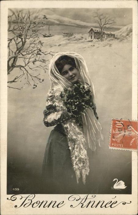 Neujahr Frau Blumen