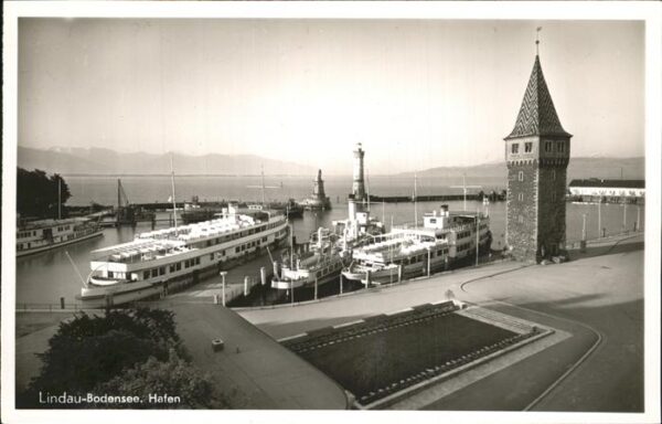 Dampfer Binnenschifffahrt Lindau-Bodensee Hafen