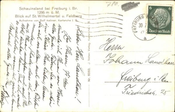 Foto Kellner Rolf Nr. 6060 Schauinsland St. Wilhelmertal Feld – Bild 2