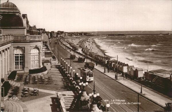 Strassenbahn Le Havre Plage vue du Casino