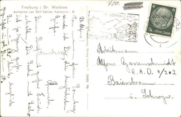 Foto Kellner Rolf Nr. 6940 Freiburg i. Br. Waldsee – Bild 2