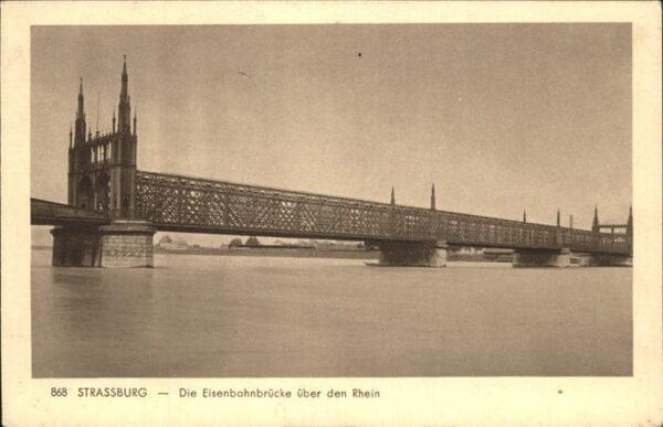 Bruecken Bauwerke Eisebahnbrücke Strassburg