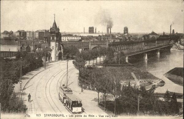 Strassenbahn Strasbourg Ponts du Rhin Vue vers Kehl