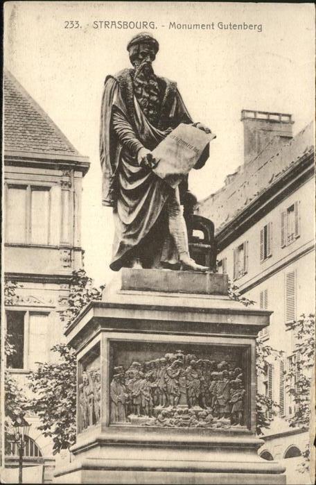 Gutenberg Johannes Buchdruck Strasbourg