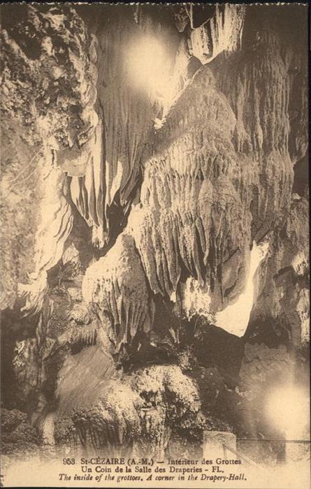 Hoehlen Caves Grottes St.-Cezaire Salle des Draperies