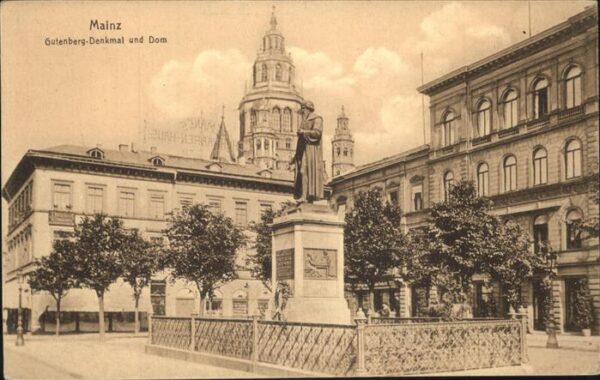 Gutenberg Johannes Buchdruck Denkmal Mainz Dom