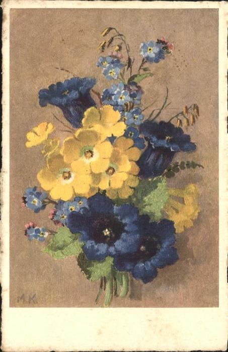 Blumen Künstlerkarte M.K. Nr. 584