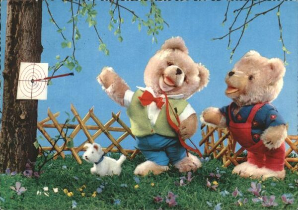 Bogenschiessen Teddybären Hund
