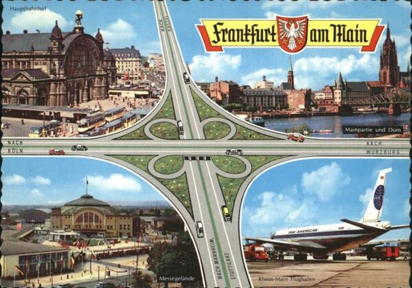Flugzeuge Zivil Autobahn-Frankfurter Kreuz Messegelände
