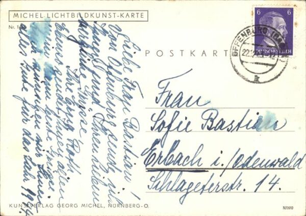 Hirte Schafe Michel-Lichbildkunstkarte Nr. 14 – Bild 2