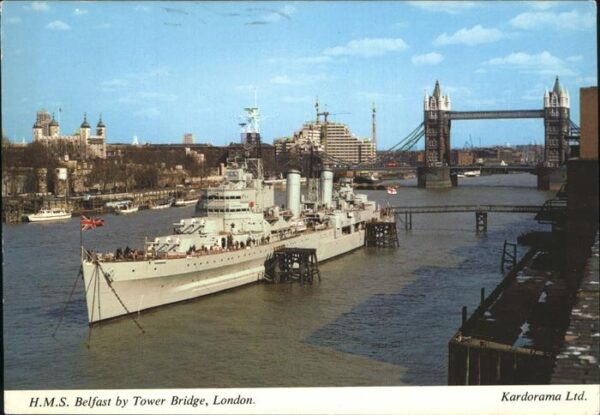 Schiffe Ships Navires H.M.S. Belfast Tower Bridge London