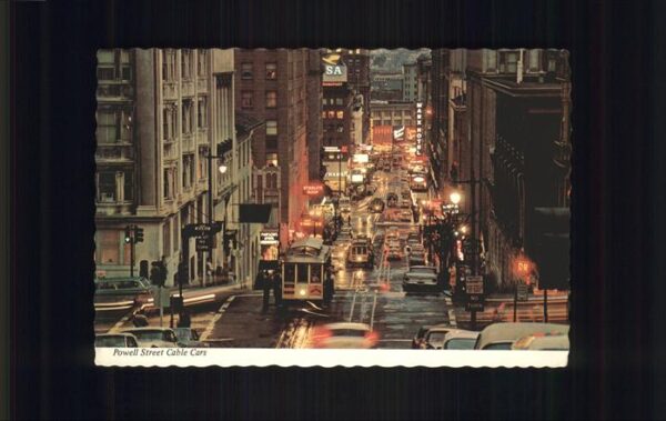 Bergbahn Busy Cable Cars Powell Street Hill San