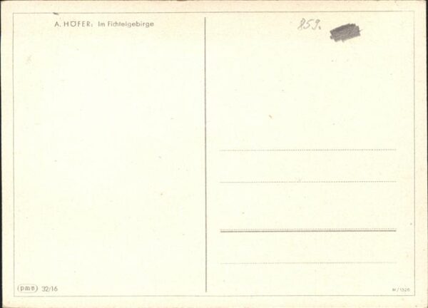 Kuenstlerkarte A. Höfer Fichtelgebirge Kühe – Bild 2
