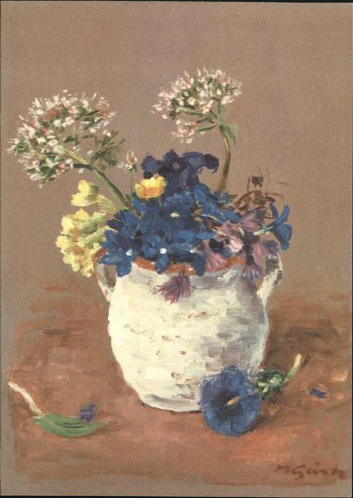 Kuenstlerkarte Max Rudolf Geiser Alpenblumen
