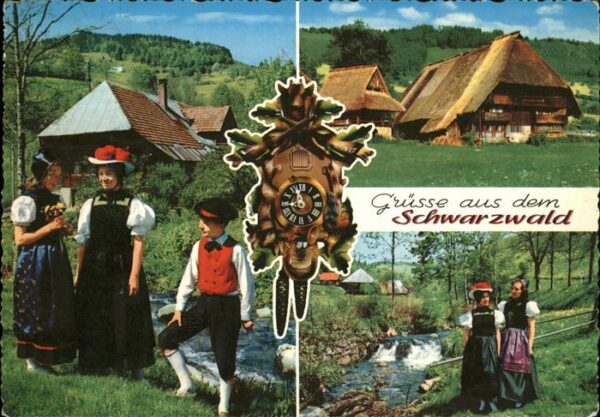 Schwarzwald mit div.Trachtenmädchen u.Jungen