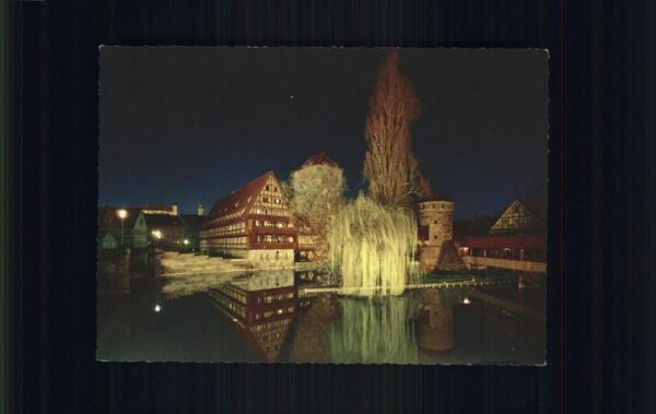 Nuernberg Henkersteg bei Nacht