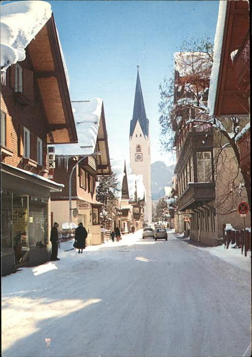 Oberstdorf Kirchstrasse im Winter