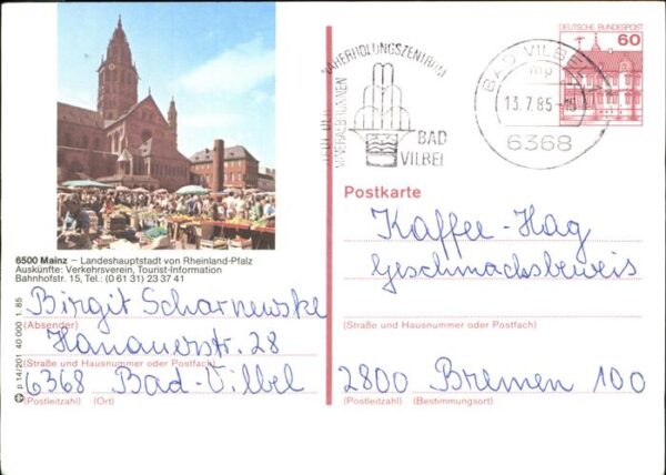 Mainz Rhein Markt mit Dom