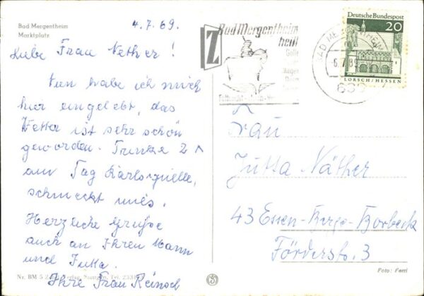 Bad Mergentheim Marktplatz mit diov.Autos – Bild 2