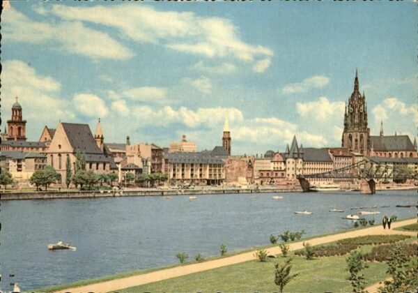Frankfurt Main Mainpartie mit Dom