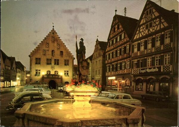 Bad Mergentheim Marktplatz bei Nacht