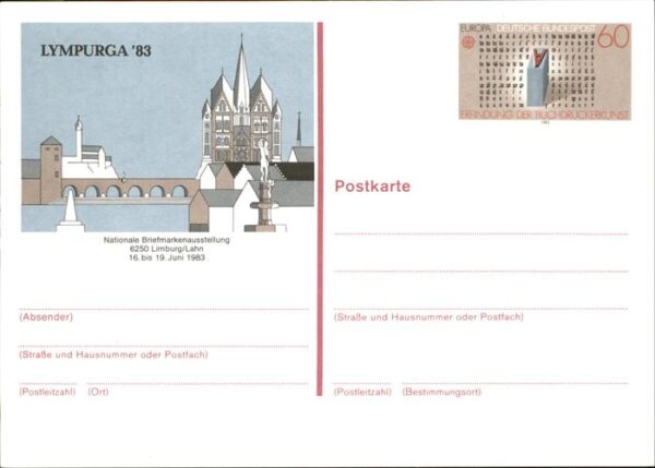 Limburg Lahn Lympurga `83 National.Briefmarkenausste