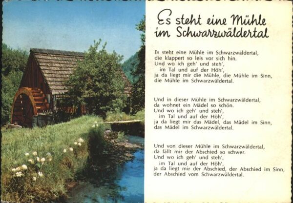 Schwarzwald Mühle u.Schwarzwaldlied