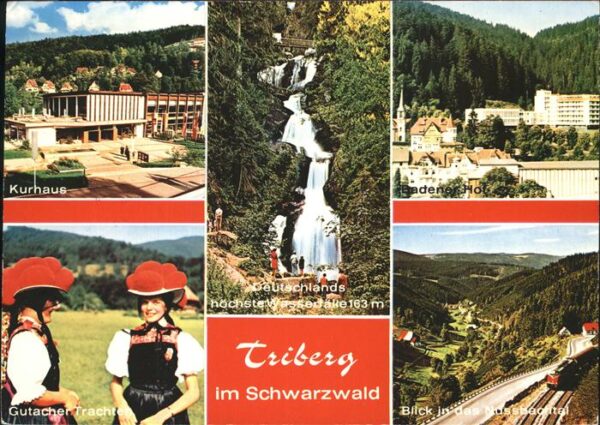 Triberg Schwarzwald Kurhaus u.Gutacher Tracht