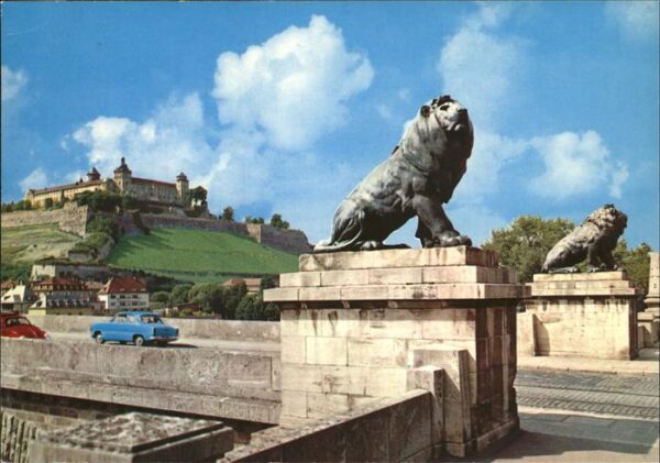 Wuerzburg Löwenbrücke u.Festung Marienberg