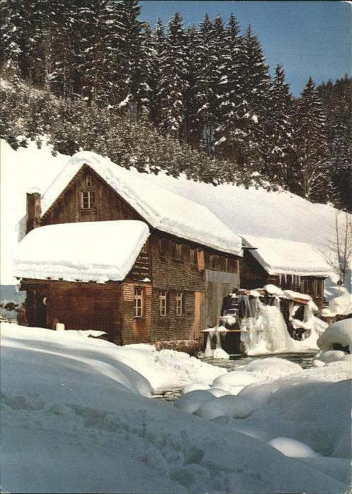Schwarzwald Die Drei-Stegenmühle im Winter