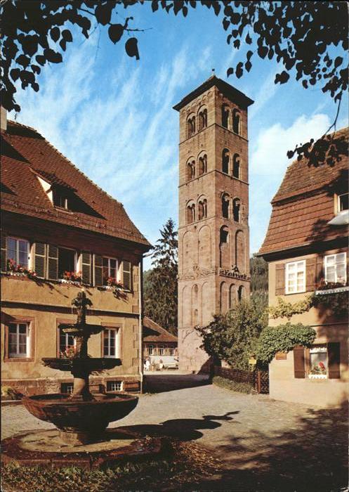 Hirsau Brunnen mit Eulenturm im Klosterhof