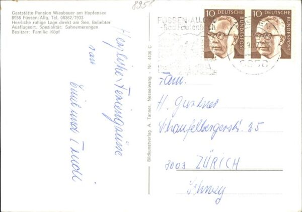 Fuessen Gaststätte Pension Wiesbauer an Hopfens – Bild 2