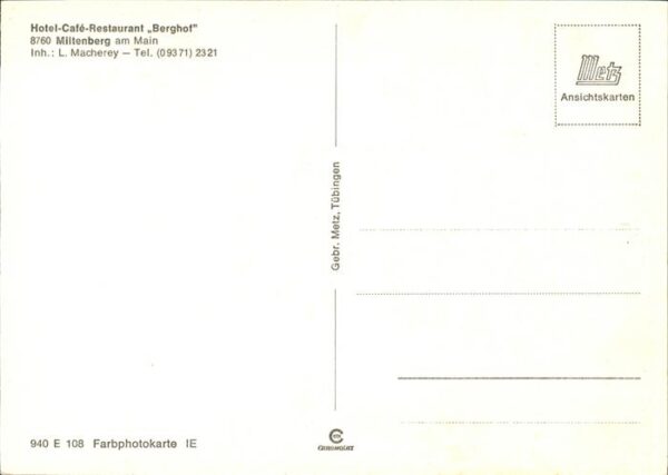 Miltenberg Main Hotel-Cafe-Restaurant Berghof – Bild 2