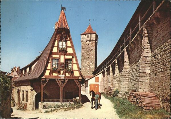 Rothenburg Tauber Alte Schmiede an der Schütt