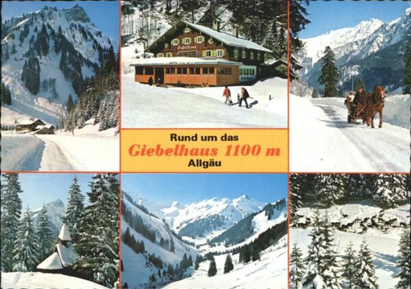 Allgaeu Region Rund um das Giebelhaus im Winter