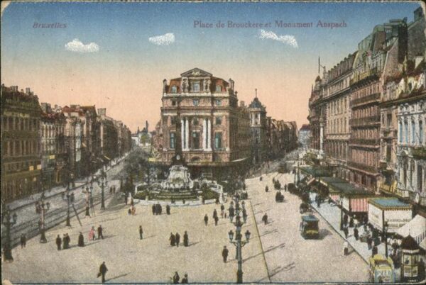 Bruessel Bruxelles Place de Brouckere et Monument Anspach