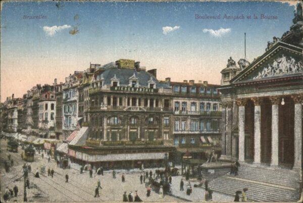 Bruessel Bruxelles Boulevard Anspach et la Bourse