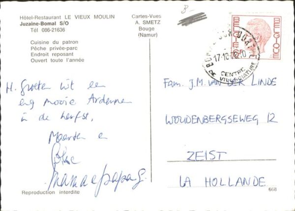 Juzaine Bomal S/O Hotel-Restaurant Le Vieux Moulin – Bild 2