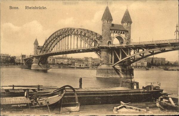 Bonn Rhein Rheinbrück Schiffe