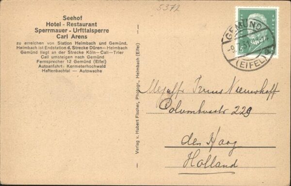 Gemuend Eifel Urfttalsperre Sperrmauer Seehof Hotel R – Bild 2