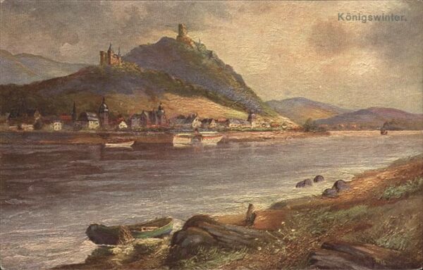 Koenigswinter Drachenfels Rhein Künstlerkarte