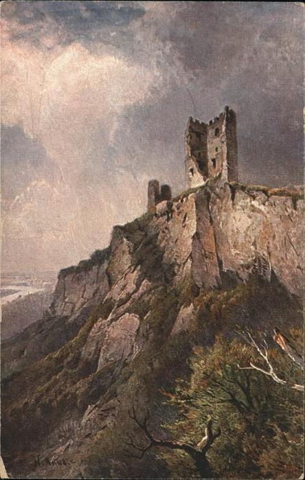 Koenigswinter Drachenfels Künstlerkarte