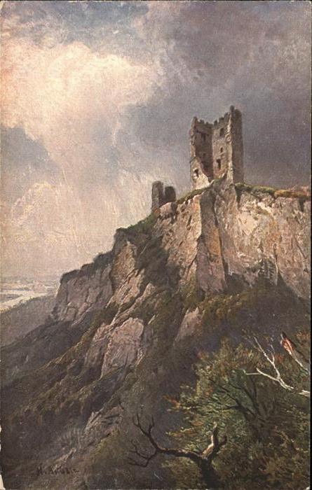 Koenigswinter Drachenfels Künstlerkarte
