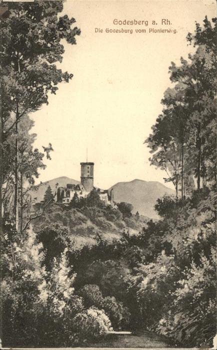 Bad Godesberg Godesburg vom Pionierweg