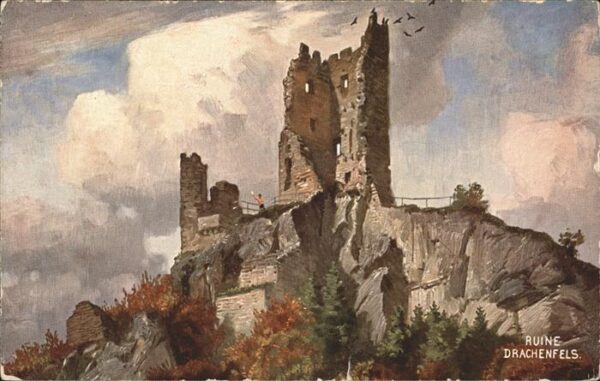 Koenigswinter Ruine Drachenfels Künstlerkarte