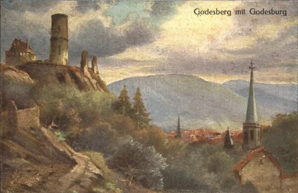 Bad Godesberg Godesburg Künstlerkarte